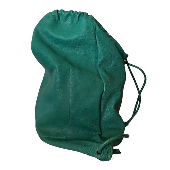 Burberry Nappa Leather Bottle Green Little Duffle Men's Drawstring Backpack Bag - Picture 9 of 16